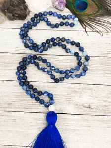 Sodalite & Blue Jade Mala - 108 Sacred Prayer Beads