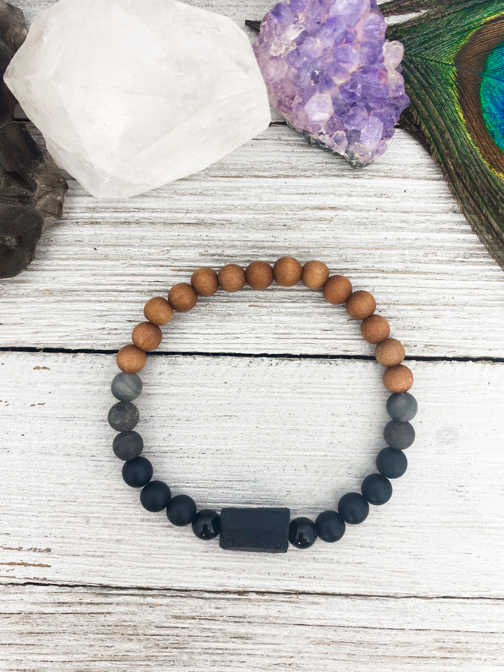 Protected - Tourmaline, Onyx, Obsidian & Sandalwood - vallasmalas