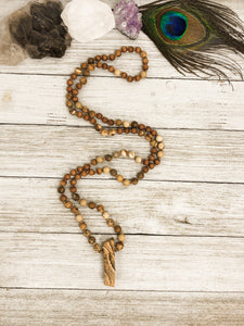 Picture Jasper / Sandalwood Mala