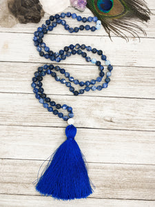 Sodalite & Blue Jade Mala - 108 Sacred Prayer Beads