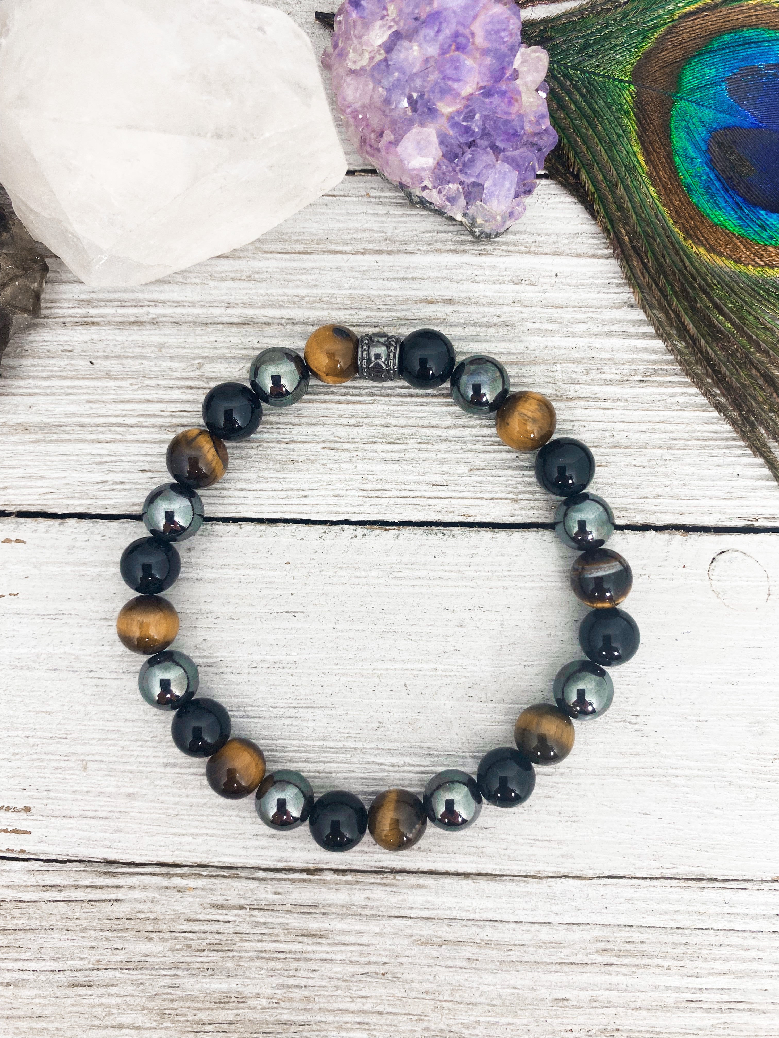 Zen Men - Protection Bracelet - Hematite, Onyx & Tiger's Eye