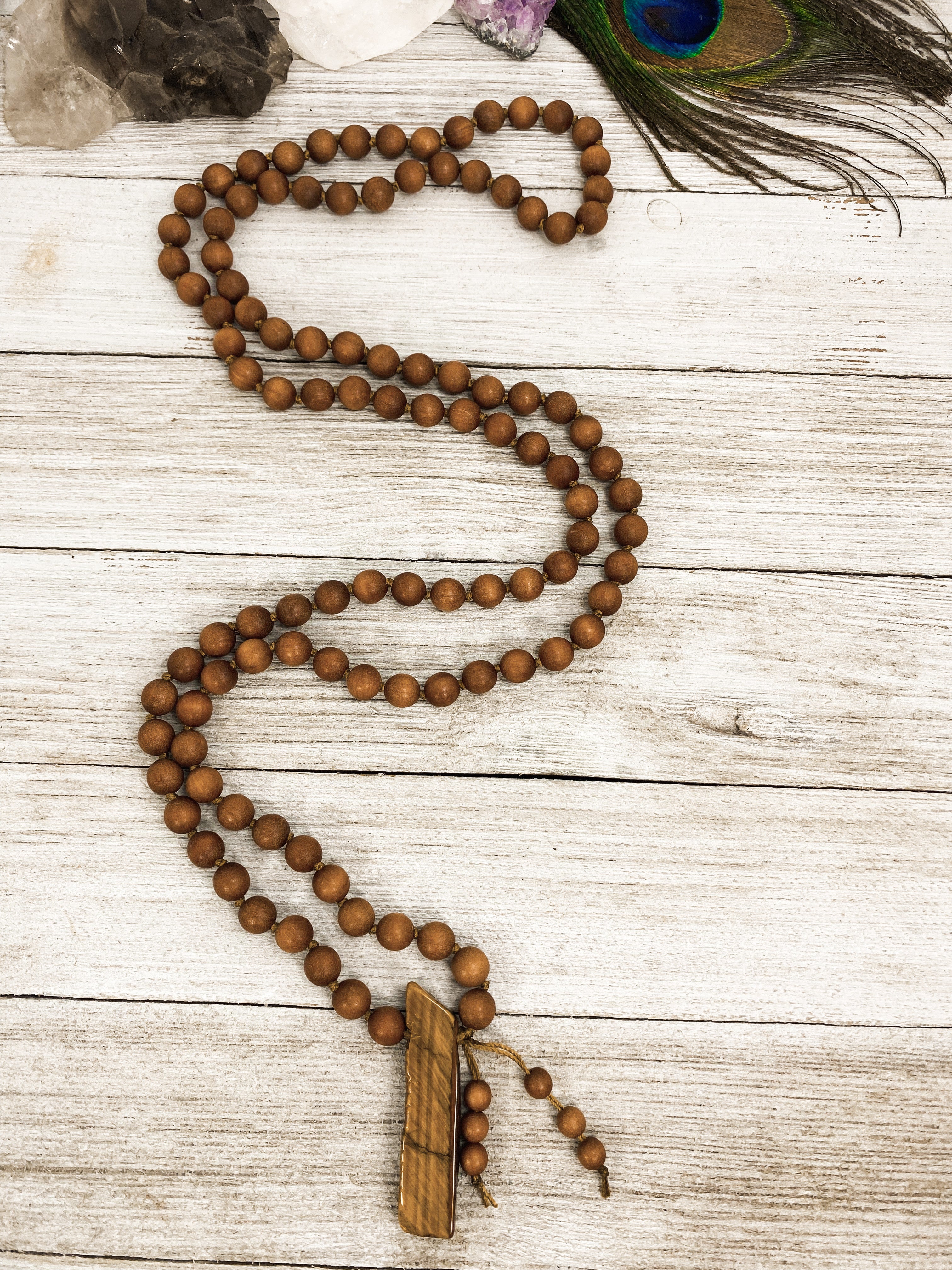 Tiger's Eye / Sandalwood Mala