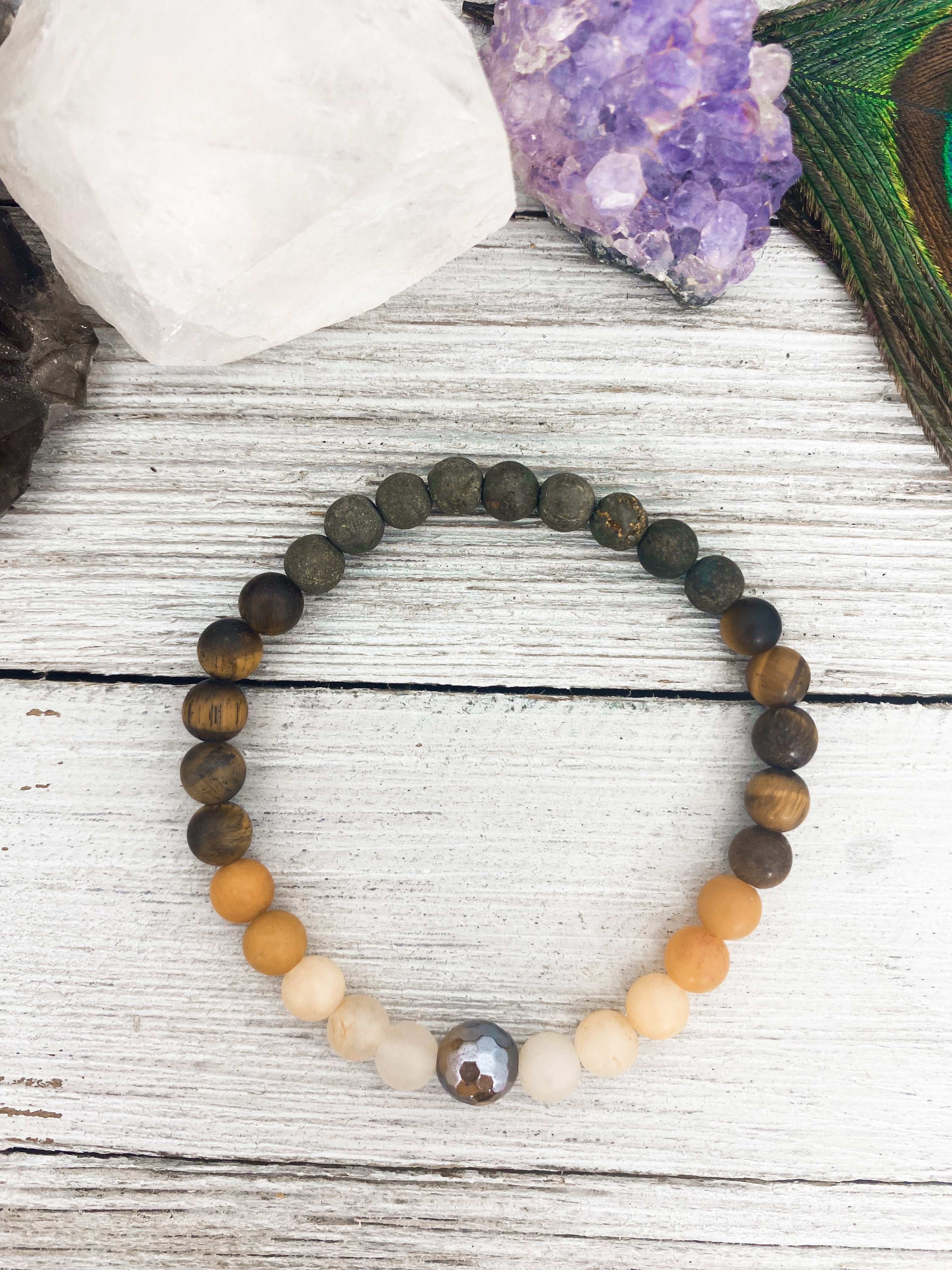 Solar Plexus Chakra - Strength Crystal Healing Bracelet