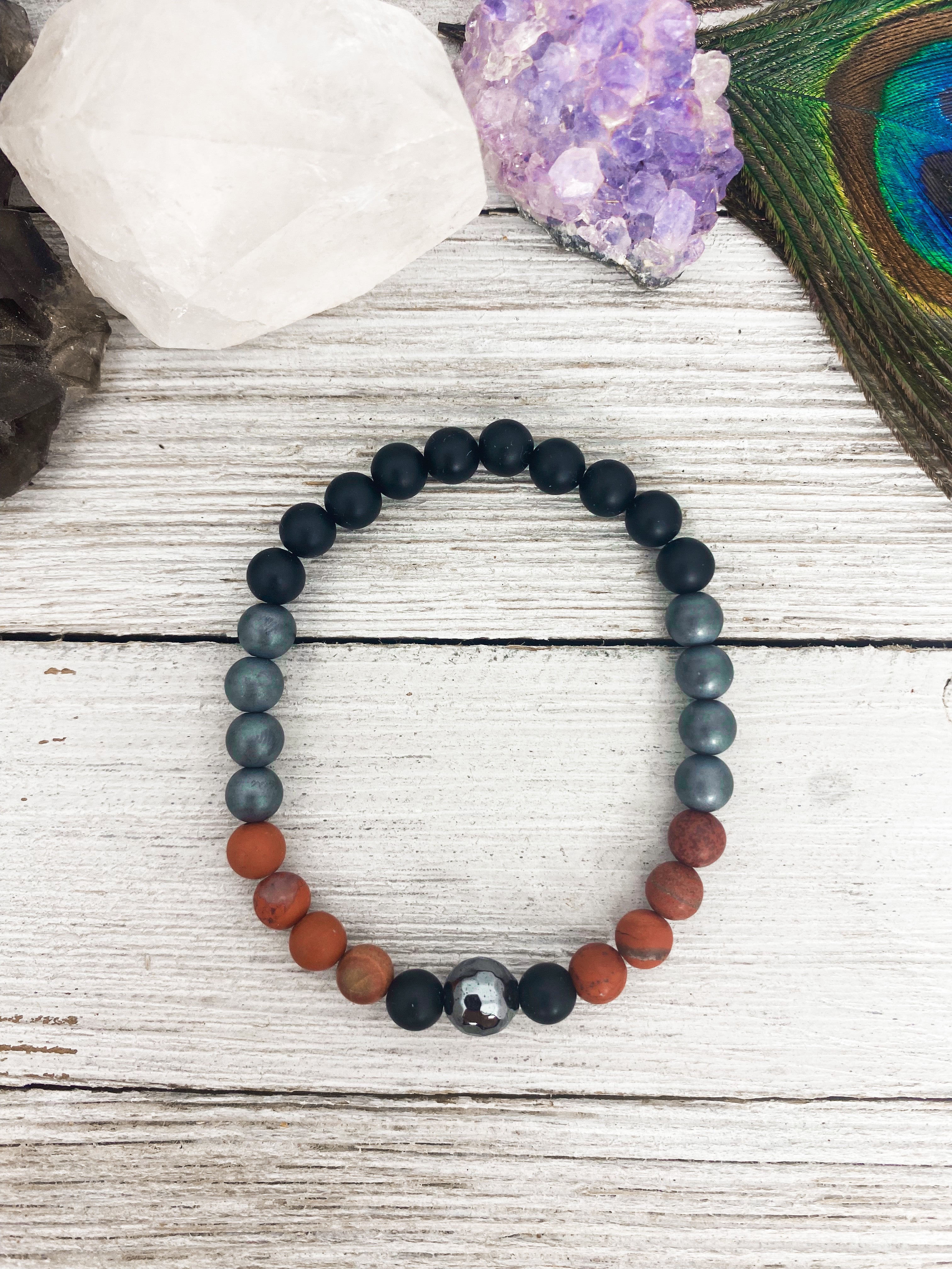 Root Chakra - Grounding Crystal Healing Bracelet