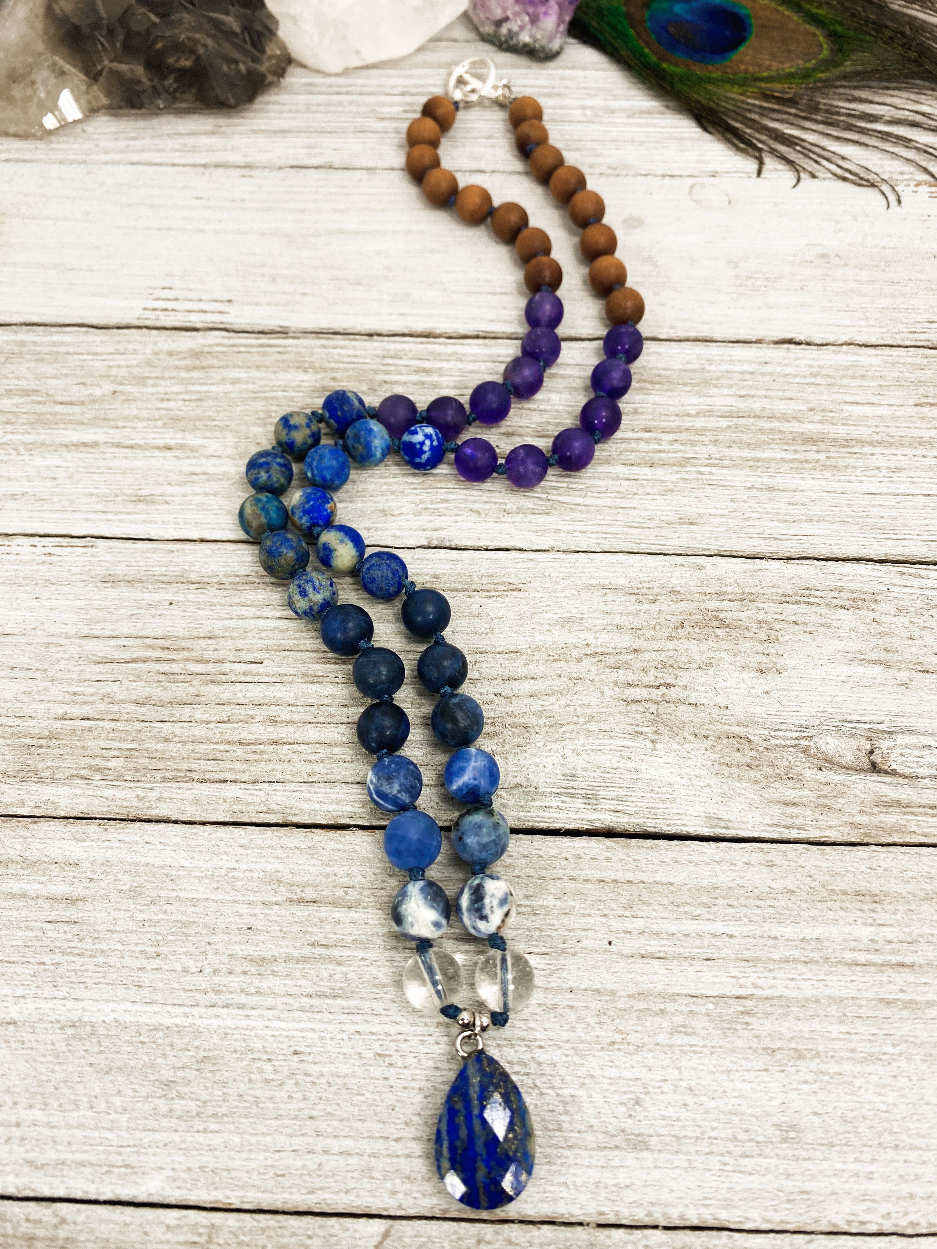 Intuition 54 Bead Mala / Lapis Lazuli Pendant