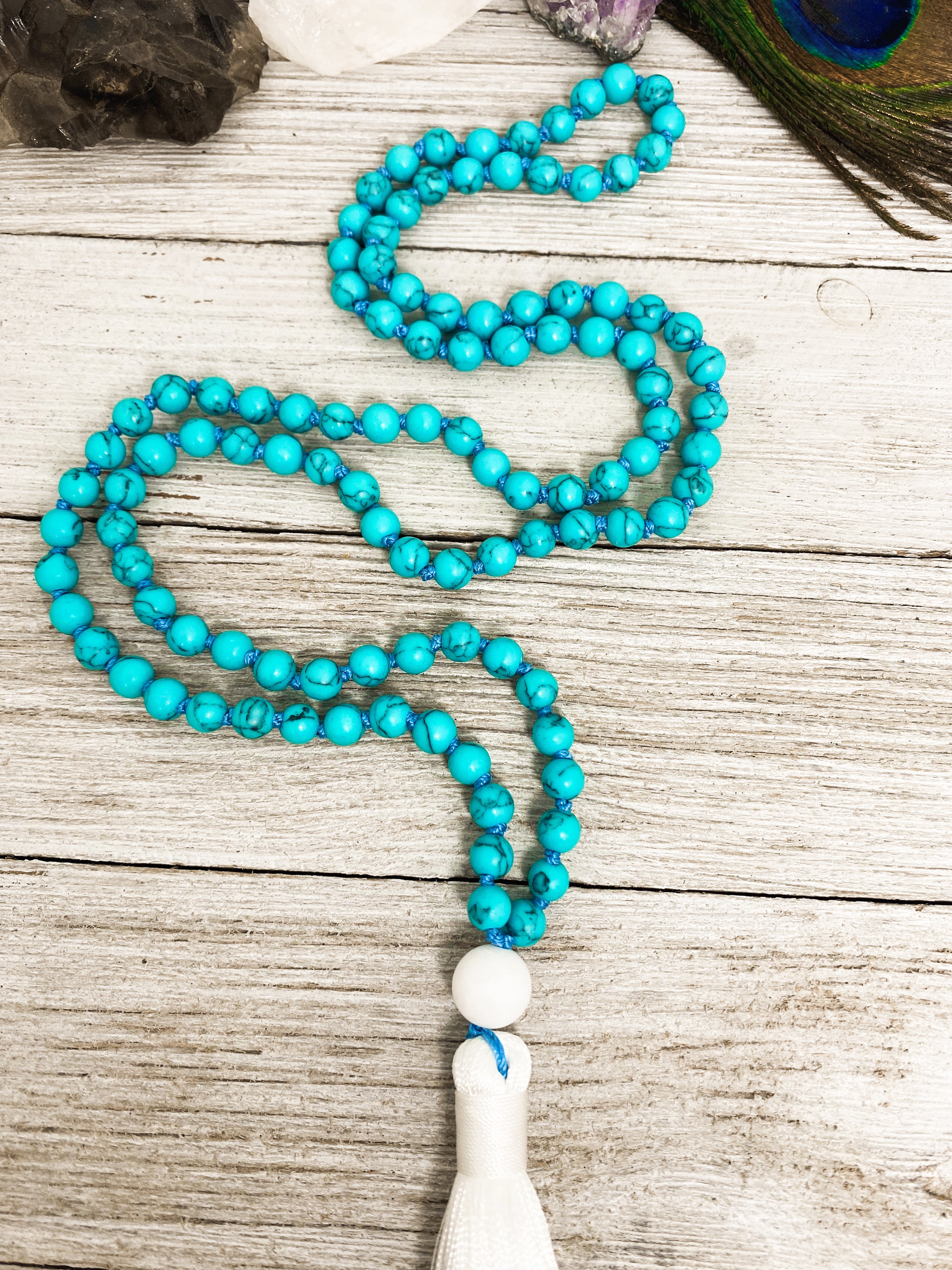 Blue Howlite Mala