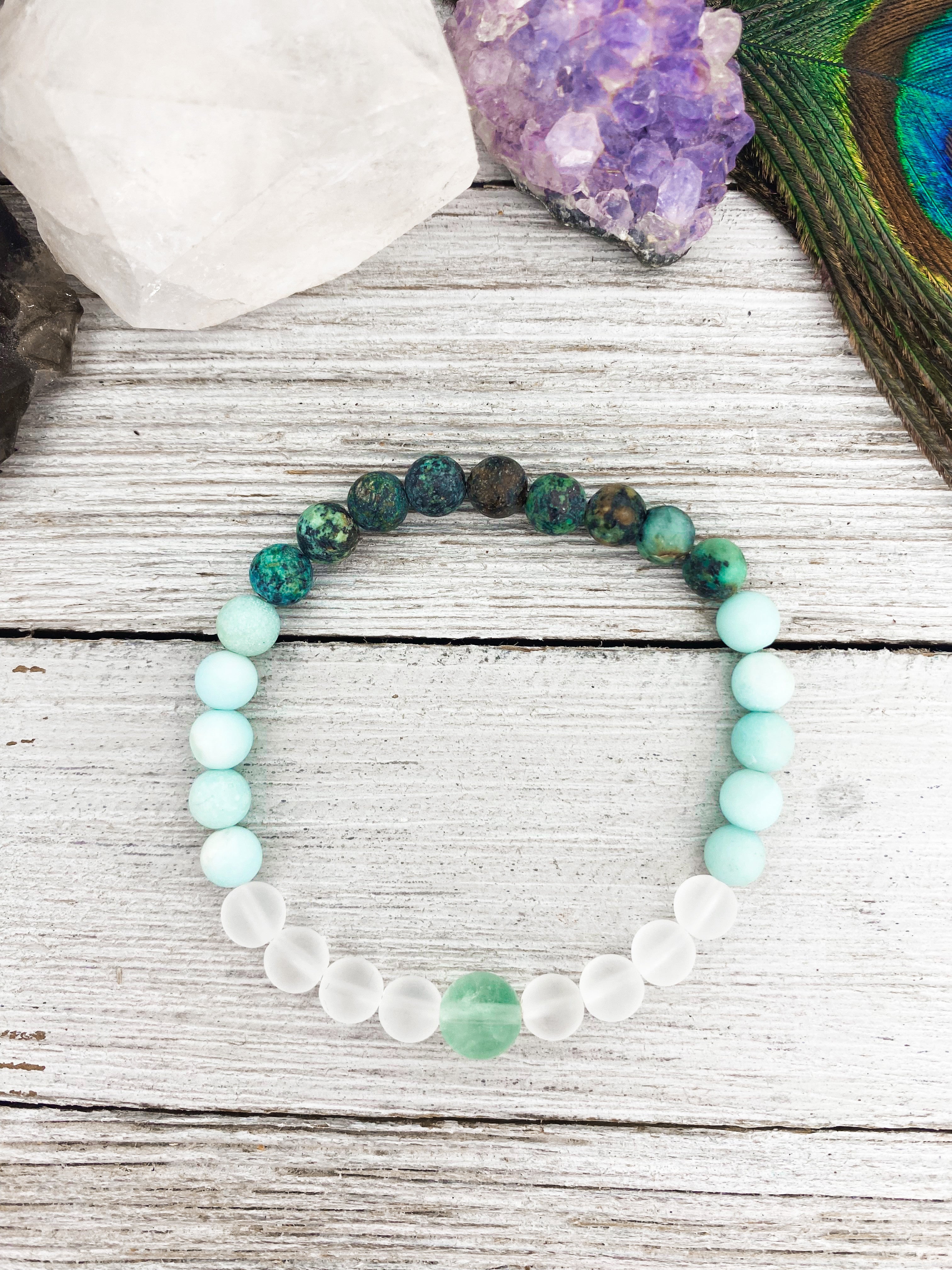 Concentration Bracelet - Amazonite, Fluorite, Clear Quartz & Turquoise
