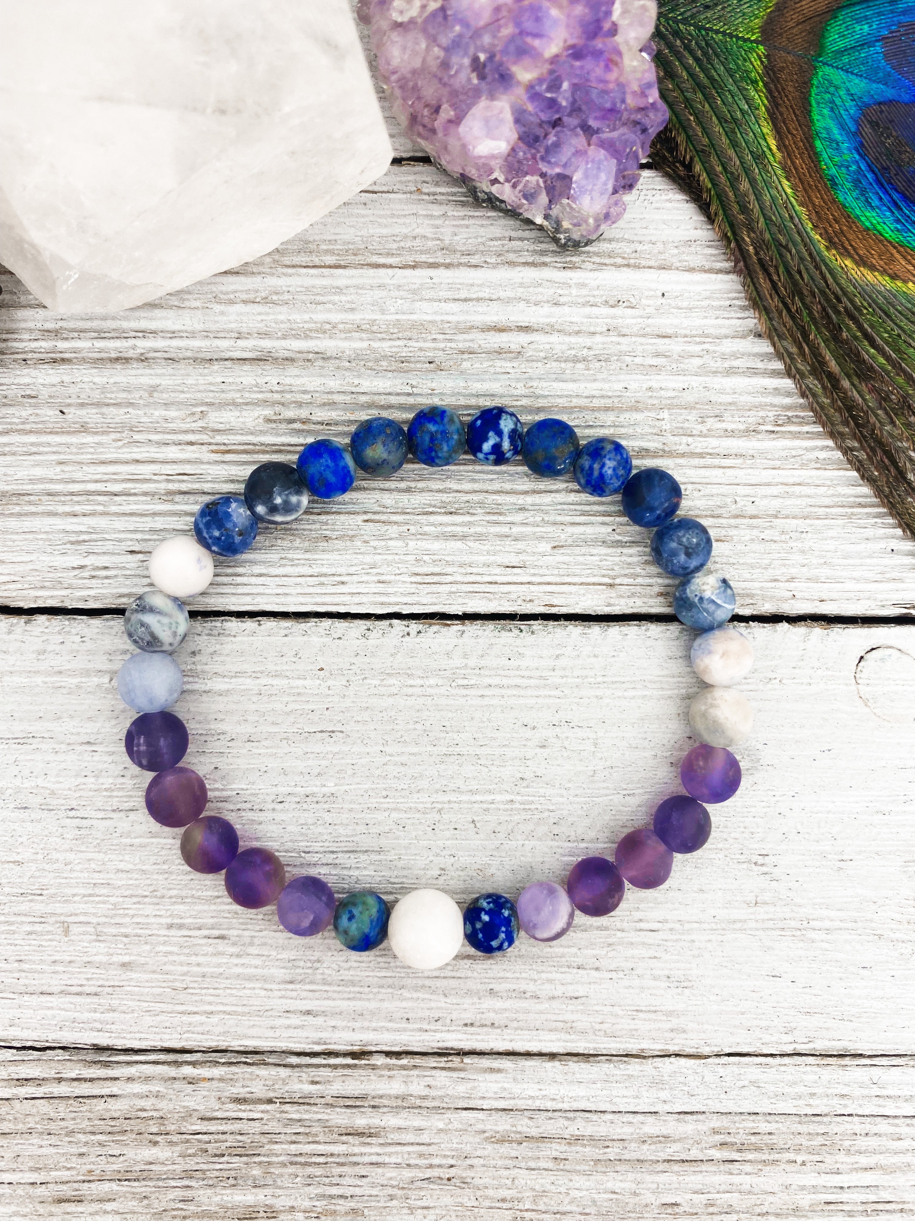 Intuition Bracelet - Amethyst, Sodalite, Lapis Lazuli & Moonstone