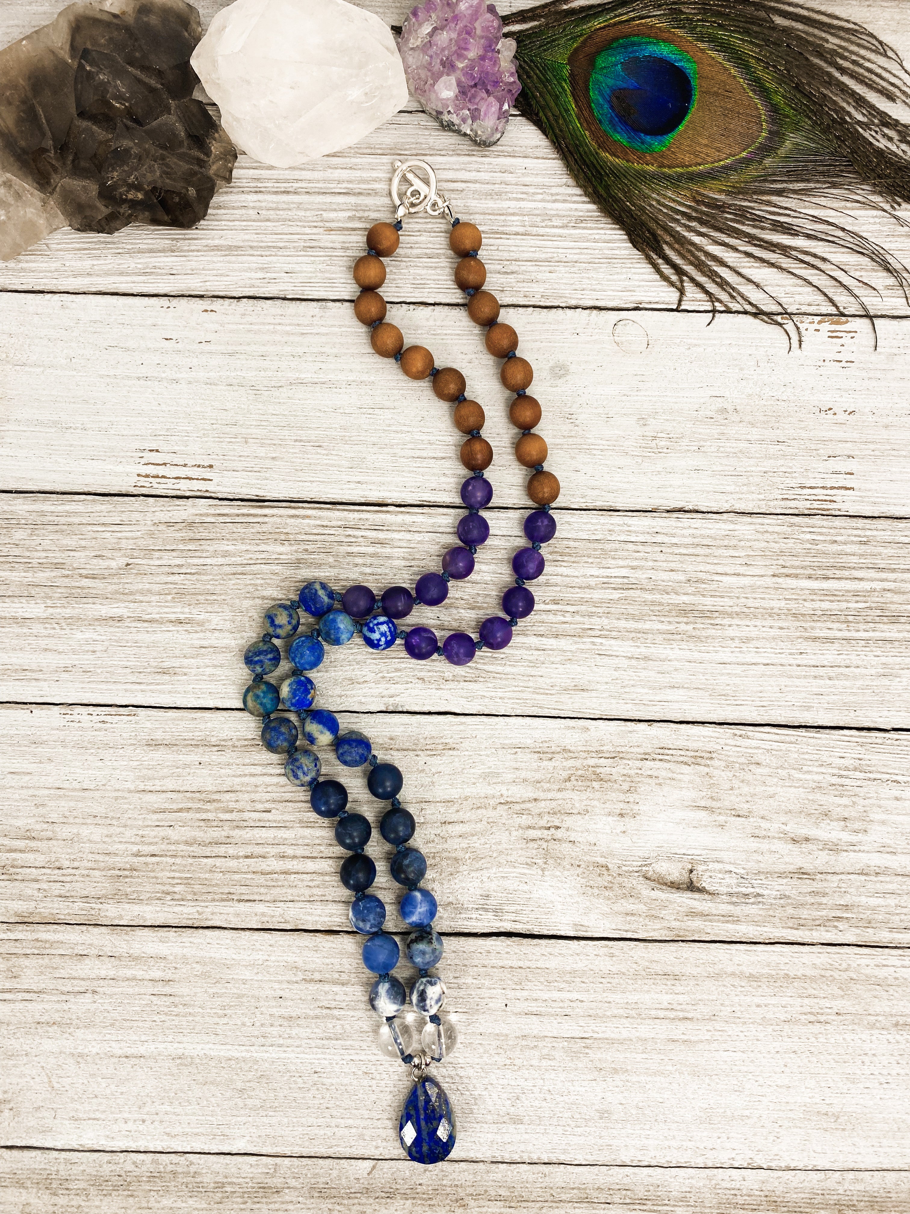 Intuition 54 Bead Mala / Lapis Lazuli Pendant