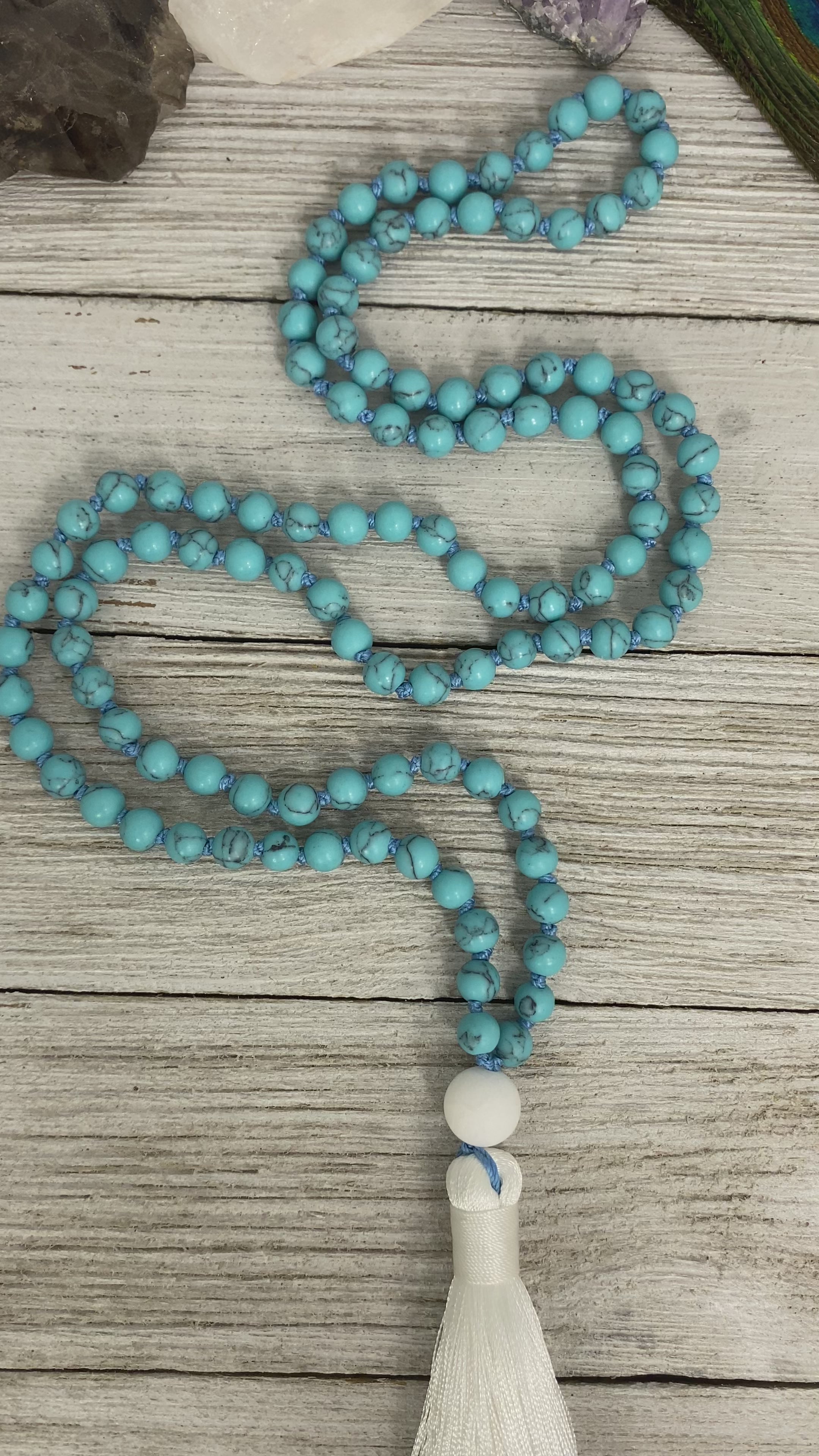Blue Howlite Mala